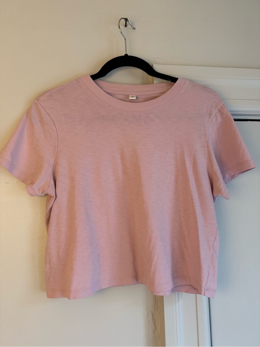 Uniqlo Lilac Cropped Crewneck Tee